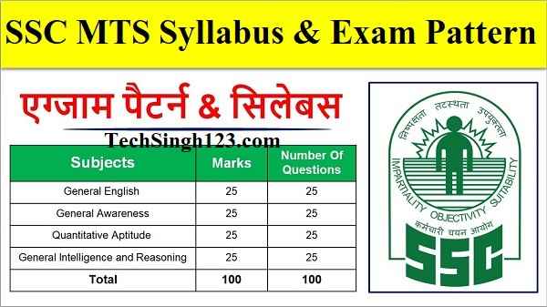 SSC MTS Syllabus and Exam Pattern SSC MTS Syllabus in Hindi
