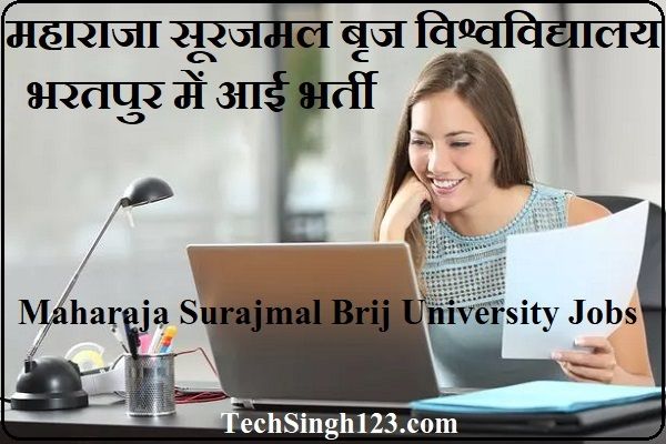 MSBU Recruitment MS Brij University Recruitment Maharaja Surajmal Brij University Recruitment