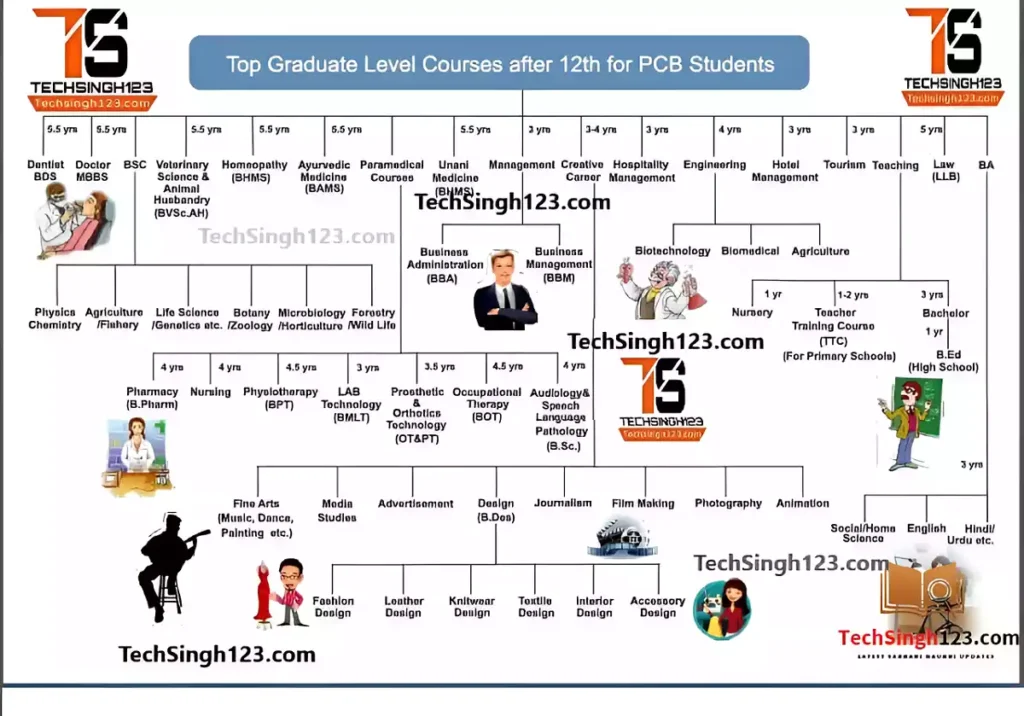top graduate level courses after 12th